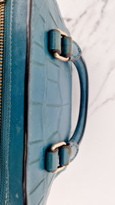 Coach Mini Blake Carryall in Teal Croc Embossed Leather - Handbag Crossbody Bag - Coach F37665