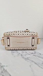 Coach 1941 Rogue 25 in Chalk White With Pyramid Prairie Rivets Pebble Leather Satchel - Coach 54551