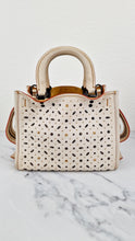 Load image into Gallery viewer, Coach 1941 Rogue 25 in Chalk White With Pyramid Prairie Rivets Pebble Leather Satchel - Coach 54551
