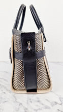 Load image into Gallery viewer, Coach Swagger 27 in Genuine Snakeskin Colorblock Black &amp; White Chalk Leather Handbag - Coach 57113
