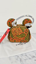 Load image into Gallery viewer, Coach 1941 Disney x Keith Haring Mickey Mouse Ears Kisslock Bag with Maze Artwork Red &amp; Yellow Leather - Coach 7418

