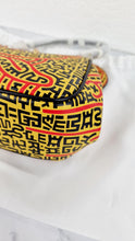 Load image into Gallery viewer, Coach 1941 Disney x Keith Haring Mickey Mouse Ears Kisslock Bag with Maze Artwork Red &amp; Yellow Leather - Coach 7418
