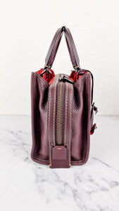 Coach Rogue 25 in Oxblood Pebble Leather with Red Suede Lining Coach 54536