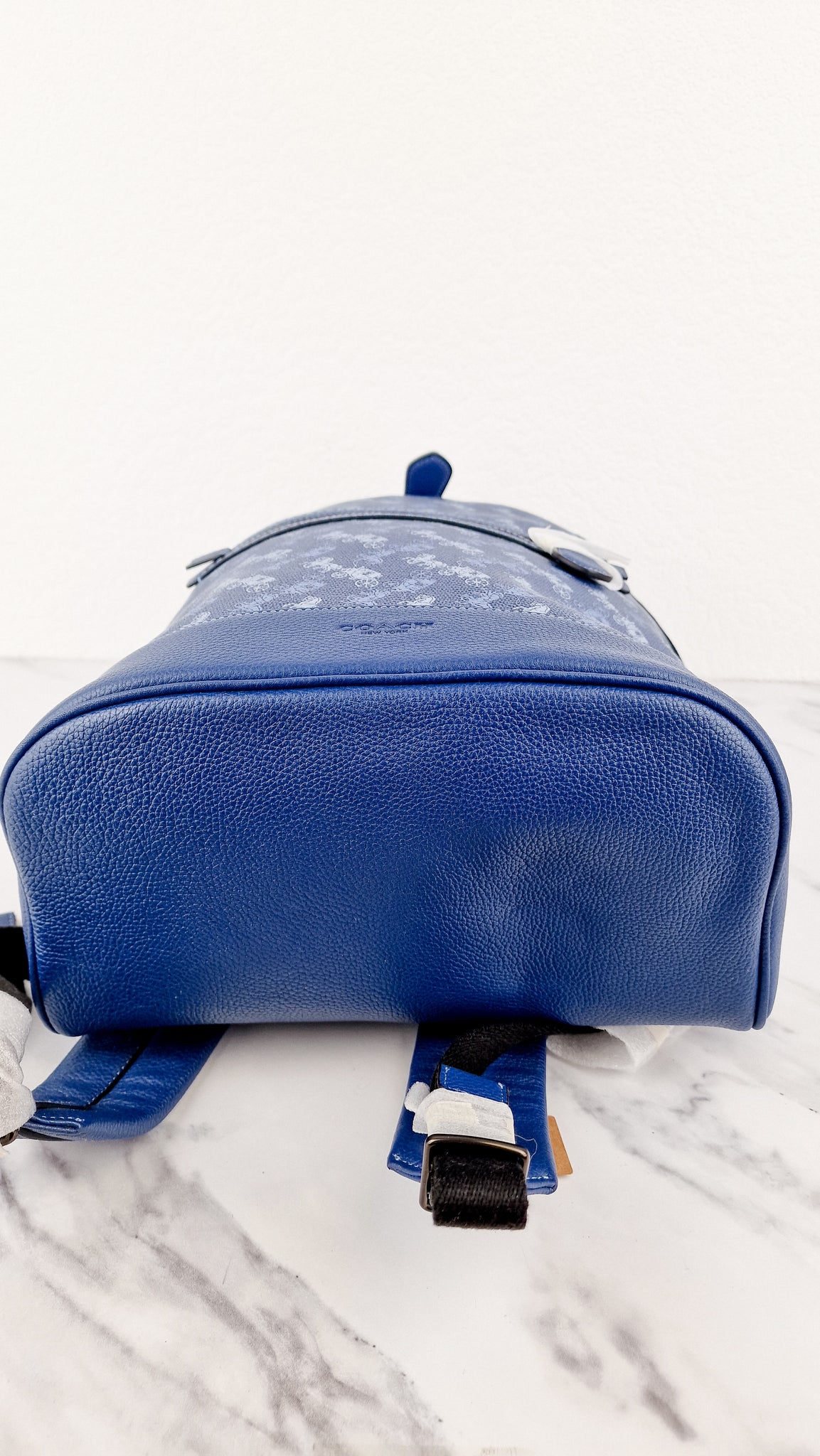 coach barrow backpack Coach Barrow Backpack With Horse And Carriage Print Blue Bag