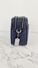 Load image into Gallery viewer, Coach Jes Crossbody Camera Bag in Denim &amp; Navy Blue Leather Coach 6519
