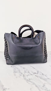 Coach 1941 Rogue Tote Bag With Links in Black Smooth Leather - Handbag Shoulder Bag - Coach 86810