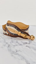 Load image into Gallery viewer, Coach Novelty Strap with Wave Patchwork and Snakeskin Detail Ivory Colorblock - Coach 68587 
