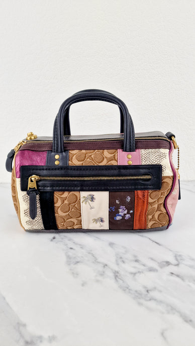 Coach Shuffle Sample Bag in Limited Edition - Patchwork Panelled Leather Pink & Brown