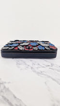 Load image into Gallery viewer, Coach Dinky 32 Tea Roses Blue &amp; Red 1941 Black Leather Crossbody Shoulder Bag Coach 58435
