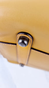 Coach 1941 Double Swagger Flax Yellow Handbag C Chain Strap Leather Bag - Coach 25831