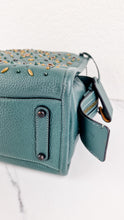 Load image into Gallery viewer, Coach 1941 Rogue 25 in Dark Turquoise With Prairie Rivets Pebble Leather Satchel - Coach 21590
