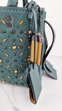 Load image into Gallery viewer, Coach 1941 Rogue 25 in Dark Turquoise With Prairie Rivets Pebble Leather Satchel - Coach 21590
