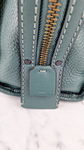 Coach 1941 Rogue 25 in Dark Turquoise With Prairie Rivets Pebble Leather Satchel - Coach 21590