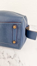 Load image into Gallery viewer, RARE Coach 1941 Rogue Satchel in Dark Denim with Colorblock Patchwork Snakeskin Handles - Barrel Bag - Coach 58690
