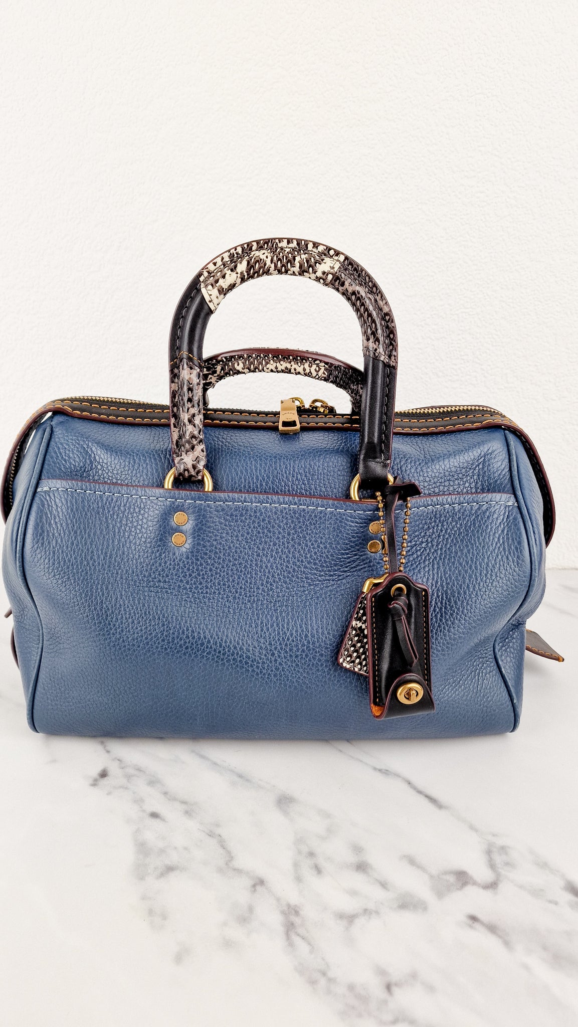 Coach discount denim satchel