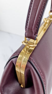 Coach 1941 Frame Bag with Kisslock in Oxblood Smooth Leather - Crossbody Handbag - Coach 68136