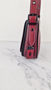 Coach 1941 Saddle 23 Bag in Burgundy Smooth Leather - Crossbody Shoulder Bag Red - Coach 55036