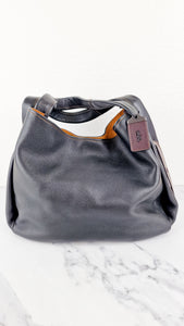 Coach 1941 Bandit Hobo 39 Bag in Black and Oxblood - Pebble Leather - 2 in 1 handbag - Coach 86760