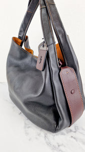 Coach 1941 Bandit Hobo 39 Bag in Black and Oxblood - Pebble Leather - 2 in 1 handbag - Coach 86760