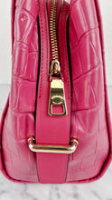 Load image into Gallery viewer, Coach Swagger Frame Bag in Pink Croc Embossed Leather - Handbag Crossbody Bag - Coach 37998&#39;
