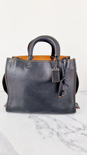 Load image into Gallery viewer, Coach 1941 Rogue 31 Black Pebble Leather Bag with Honey Suede - Classic Handbag - Coach 38124
