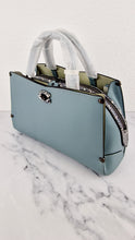 Load image into Gallery viewer, Coach Mason Carryall in Sage Pale Blue Green Smooth Leather &amp; Snakeskin - Coach 38717
