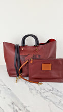 Load image into Gallery viewer, Coach 1941 Rogue Tote 38 Bag Rexy and Cart in Burgundy Smooth Leather Handbag - Coach 22256
