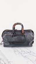 Load image into Gallery viewer, RARE Coach 1941 Rogue Satchel 36 Black with Colorblock Patchwork Snakeskin Handles - Coach 58689
