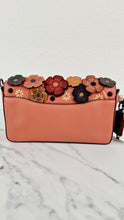 Load image into Gallery viewer, Coach 1941 Dinky With Tea Roses in Melon - Crossbody Shoulder Bag Floral Flowers Tolled Leather Appliqué- Coach 38197
