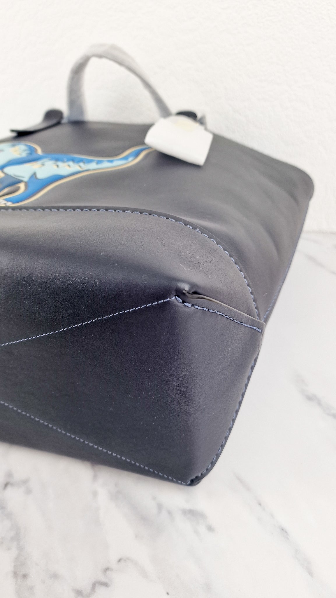 Coach - Saffiano Leather Shoulder Bag Black