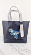 Load image into Gallery viewer, Coach Gotham Tote Rexy Bag Dark Navy Blue &amp; Black Glovetanned Leather - Shoulder Bag - Coach 11087
