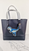 Load image into Gallery viewer, Coach Gotham Tote Rexy Bag Dark Navy Blue &amp; Black Glovetanned Leather - Shoulder Bag - Coach 11087
