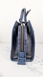 Coach 1941 Rogue 31 Prussian Blue Western Whiplash Whipstitch with Black Suede Lining Handbag Coach 58122