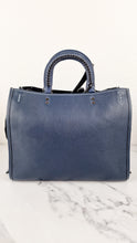 Load image into Gallery viewer, Coach 1941 Rogue 31 Prussian Blue Western Whiplash Whipstitch with Black Suede Lining Handbag Coach 58122
