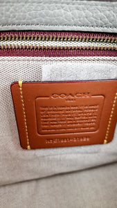 Coach 1941 Page 27 With Border Rivets in Heather Grey Pebble Leather - Coach 31929