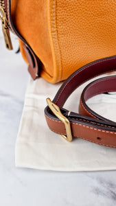 Coach Rogue 25 Colorblock Papaya Orange Leather & Suede - Handbag Crossbody Shoulder Bag - Coach C5575