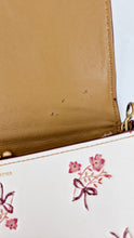 Load image into Gallery viewer, Coach 1941 Dinky Crossbody Bag in Chalk Smooth Leather With Floral Bow Pink Flowers - Coach 28433
