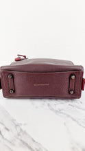 Load image into Gallery viewer, Coach 1941 Rogue 31 Oxblood Brown Pebble Leather Red Suede Lining Satchel Handbag Coach 38124
