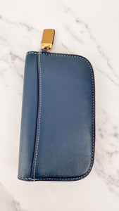 Coach 1941 Clutch Wallet Wristlet in Dark Denim Blue Smooth Leather - Coach 58818