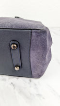 Load image into Gallery viewer, Coach 1941 Cooper Carryall Bag in Navy Blue Suede &amp; Leather Lining - Crossbody Handbag Tote - Coach 22822
