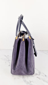 Coach 1941 Cooper Carryall Bag in Navy Blue Suede & Leather Lining - Crossbody Handbag Tote - Coach 22822