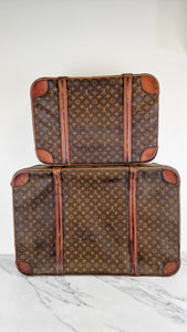 Louis Vuitton Monogram Suitcases Vintage Luggage Set CELEBRITY OWNED Travel Set