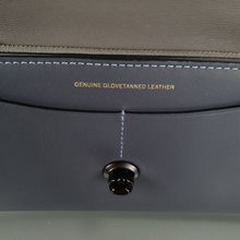 Load image into Gallery viewer, Coach Glovetanned Turnlock Wallet Midnight Navy with customization Tea Roses
