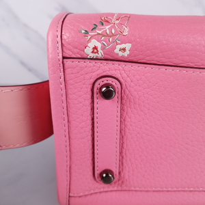 Coach 1941 Rogue 25 Pink Floral Bow Satchel Handbag