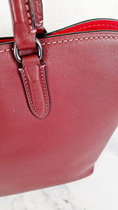 Coach 1941 Dakotah Satchel in Burgundy Red Smooth Leather - Handbag Crossbody Bag - Coach 59132
