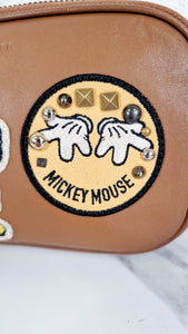 Disney x Coach Mickey Mouse Camera Bag in Smooth Brown Leather with Patches - Crossbody Bag Coach F59532