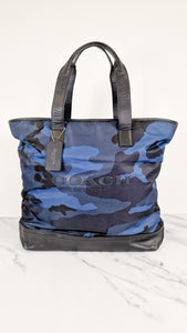 Coach Mercer Tote in Printed Nylon with Urban Camo & Black Leather Details - Coach Mens Bags - Coach F71758