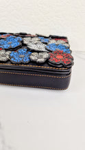 Load image into Gallery viewer, Coach Dinky 32 Tea Roses Blue &amp; Red 1941 Black Leather Crossbody Shoulder Bag - Coach 58435
