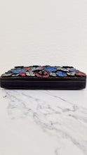 Load image into Gallery viewer, Coach Dinky 32 Tea Roses Blue &amp; Red 1941 Black Leather Crossbody Shoulder Bag - Coach 58435
