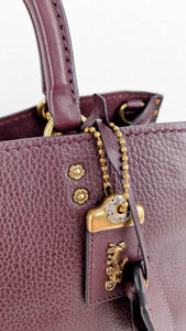 Coach 1941 Rogue 31 in Oxblood Pebble Leather with Border Rivets & Brass Hardware - Coach 30457